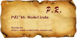 Pákh Rodelinda névjegykártya
